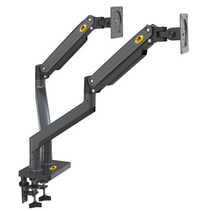 NBMounts Monitor Desk Mount - G35 - Dual Arm Extra Long Gas Monitor Desk Mount — Buy in Cyprus with Fast Delivery