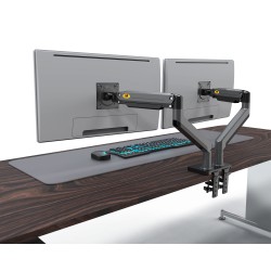 NBMounts Monitor Desk Mount - G35 - Dual Arm Extra Long Gas Monitor Desk Mount — Buy in Cyprus with Fast Delivery