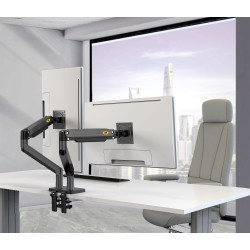 NBMounts Monitor Desk Mount - G35 - Dual Arm Extra Long Gas Monitor Desk Mount — Buy in Cyprus with Fast Delivery