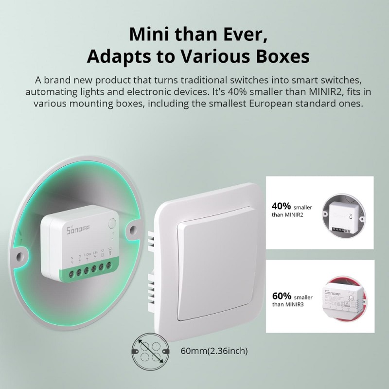 Sonoff WiFi Smart Switch MINI - R4M - Matter — Buy in Cyprus with Fast Delivery