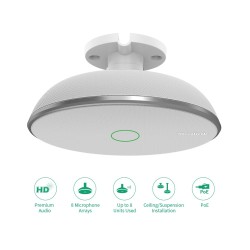 Yealink Conferencing Microphone - VCM38 - Wired Ceiling PoE 360° 8m Voice Pickup for UVC84, MeetingBarA20 A30