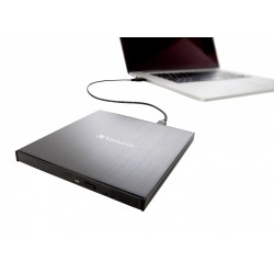 Verbatim External Slimline CD DVD Writer - USB 3.2 USB-C Black — Buy in Cyprus with Fast Delivery