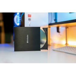 Verbatim External Slimline CD DVD Writer - USB 3.2 USB-C Black — Buy in Cyprus with Fast Delivery