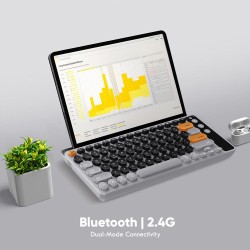 Alcatroz Jellybean Keyboard - AirDock 2 - Wireless 2.4G+BT Keyboard Autumn Black — Buy in Cyprus with Fast Delivery