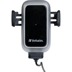 Verbatim Wireless Auto Align Car Charger - FWC-03 - Wireless Auto Align Car Charger Qi Certified for AirVent Dash