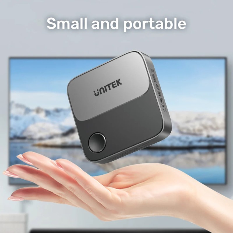 Unitek Wireless Screen Sharing Adapter - Up to 25M - Black — Buy in Cyprus with Fast Delivery