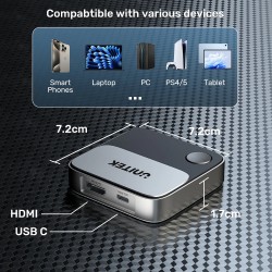 Unitek Wireless Screen Sharing Adapter - Up to 25M - Black — Buy in Cyprus with Fast Delivery