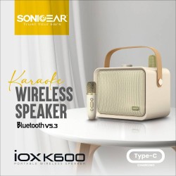 SonicGear Portable Speaker - K600 - SonicGear Portable Speaker BT Wireless Dual Mics iOX Souffle