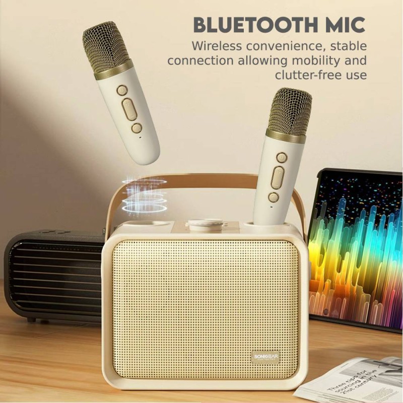 SonicGear Portable Speaker - K600 - SonicGear Portable Speaker BT Wireless Dual Mics iOX Souffle