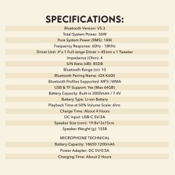 SonicGear Portable Speaker - K600 - SonicGear Portable Speaker BT Wireless Dual Mics iOX Souffle