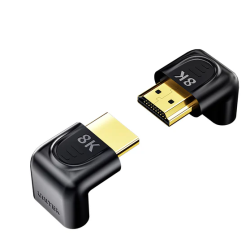 Unitek HDMI Adaptor - A1046ABK - 1x90 & 1x270 degrees RA 8K60Hz — Buy in Cyprus with Fast Delivery