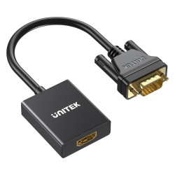 Unitek Converter VGA to HDMI Adapter - with Audio & Power Port — Buy in Cyprus with Fast Delivery