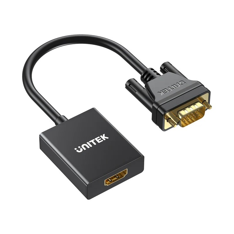 Unitek Converter VGA to HDMI Adapter - with Audio & Power Port — Buy in Cyprus with Fast Delivery