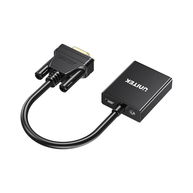Unitek Converter VGA to HDMI Adapter - with Audio & Power Port — Buy in Cyprus with Fast Delivery