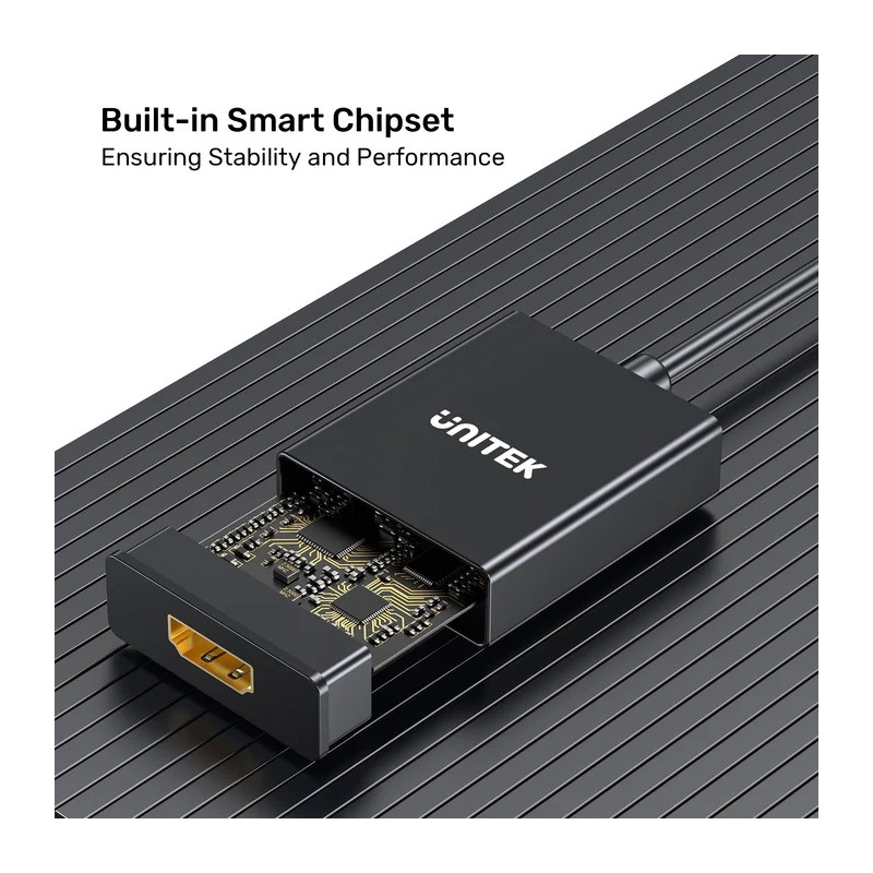 Unitek Converter VGA to HDMI Adapter - with Audio & Power Port — Buy in Cyprus with Fast Delivery