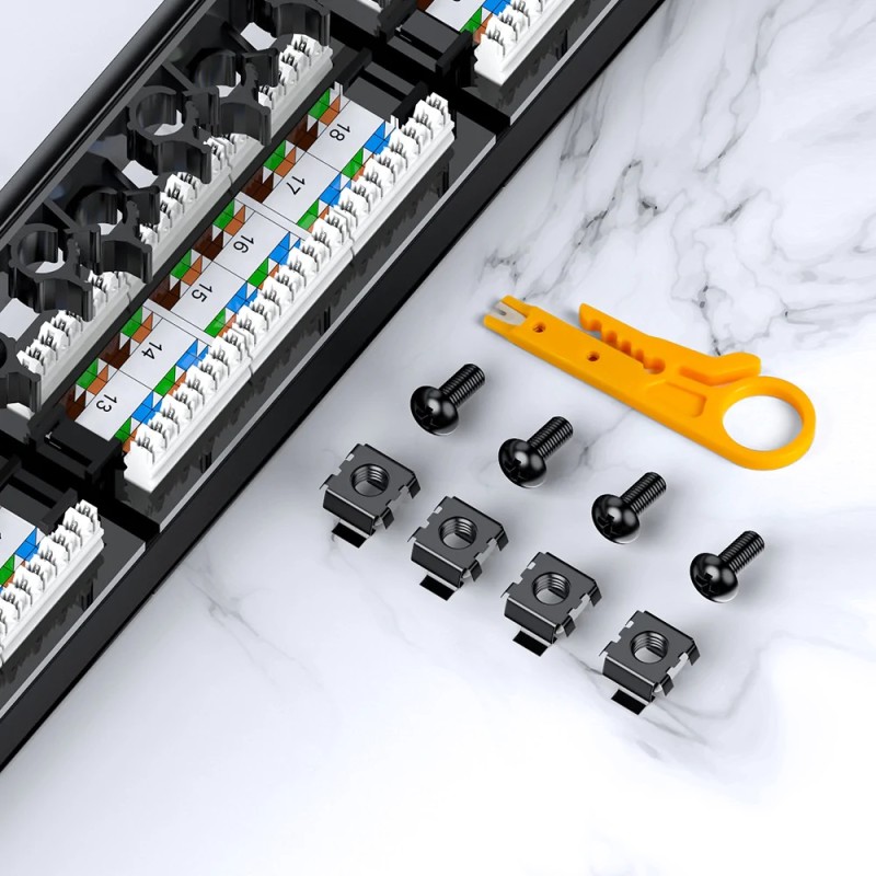 Unitek Network Patch Panel - T003A - 24-Port CAT6 UTP Patch Panel — Buy in Cyprus with Fast Delivery