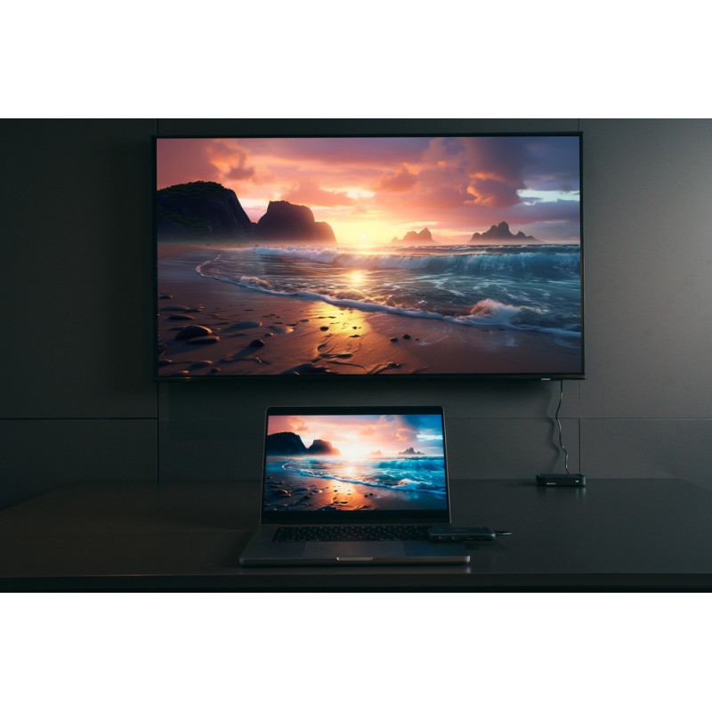 Verbatim Share My Screen USB-C Wireless Display Adapter 1080P with Hub - WDA-01 - USB-C Wireless Display Adapter 1080P with Hub