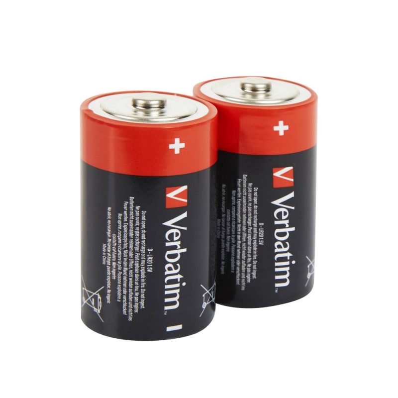 Verbatim Alkaline Batteries - D, 2pcs — Buy in Cyprus with Fast Delivery