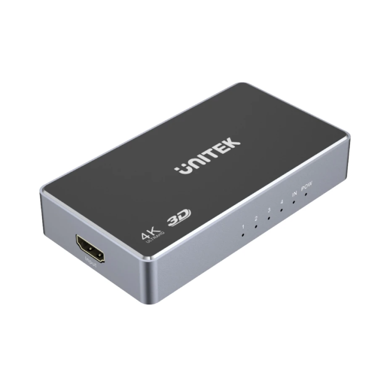 Unitek HDMI Splitter - V1109A - 1 In-4 Out Black Space Grey — Buy in Cyprus with Fast Delivery