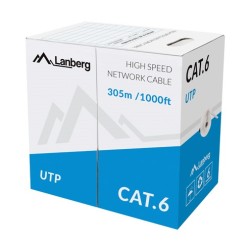 Lanberg Cable - LCU6-10CC - CAT6 UTP CCA Cable 305m Grey — Buy in Cyprus with Fast Delivery