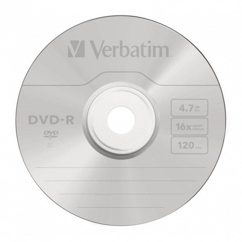 Verbatim DVD-R 4.7GB 16X 50-Pack Spindle - 43548 - Matt Silver — Buy in Cyprus with Fast Delivery