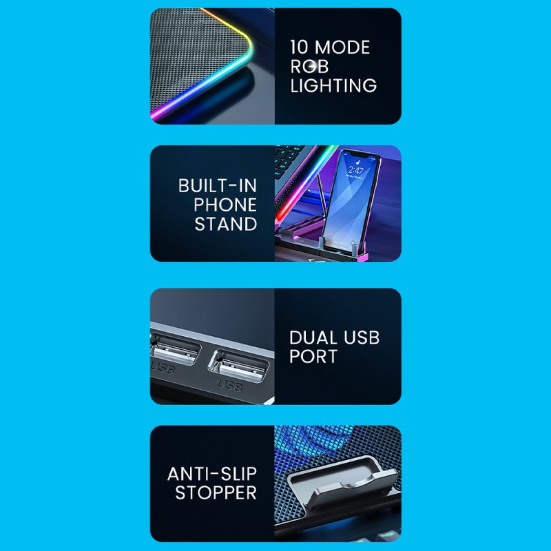 Alcatroz Laptop Cooler - Vendaval G2 - RGB Black — Buy in Cyprus with Fast Delivery