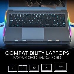 Alcatroz Laptop Cooler - Vendaval G2 - RGB Black — Buy in Cyprus with Fast Delivery