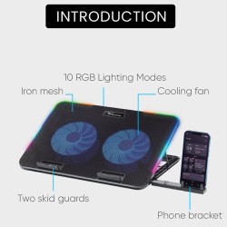 Alcatroz Laptop Cooler - Vendaval G2 - RGB Black — Buy in Cyprus with Fast Delivery