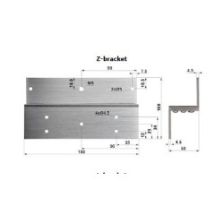 Dahua AC Single Door Magnetic ZL Bracket - ASF280A - For ASF280A — Buy in Cyprus with Fast Delivery