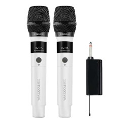 SonicGear - WM2200UL - DUAL White 2 x Wireless 2.4GHz Rechargeable Microphone Handsets with LED Display