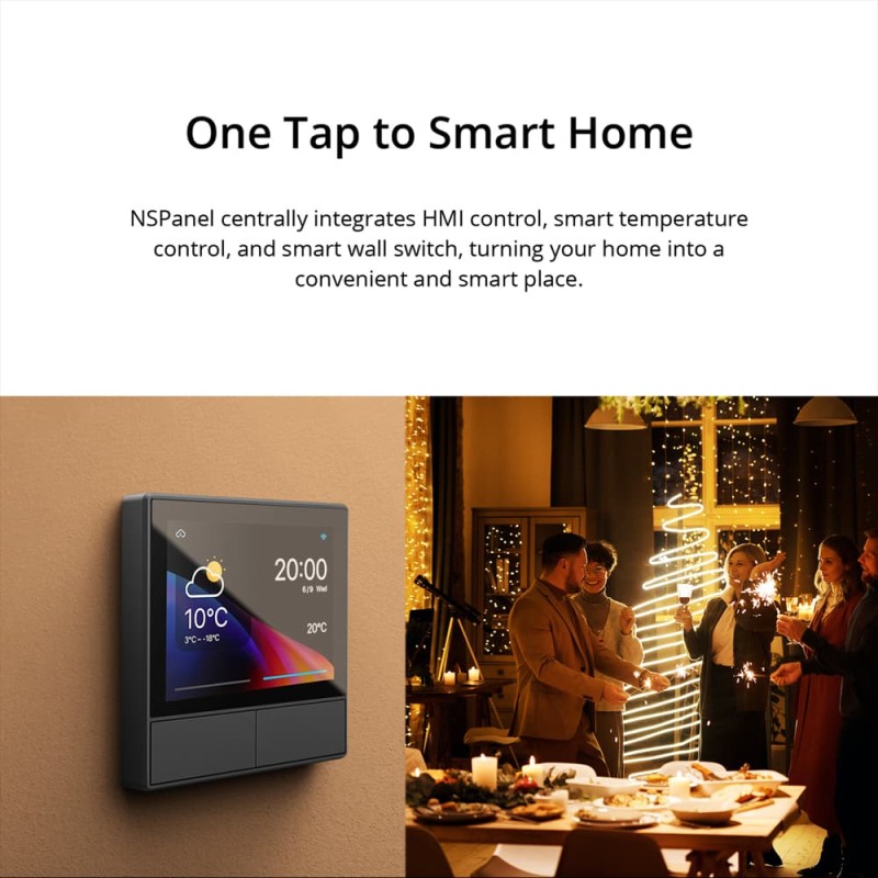 Sonoff WiFi Smart NS Panel - Touch screen, White — Buy in Cyprus with Fast Delivery
