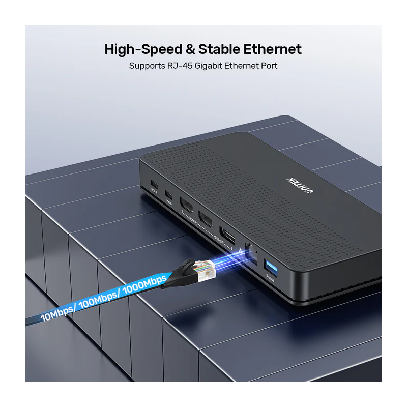 Unitek KVM Switch USB-C Dual 4K 60Hz HDMI & 100W PD (Displaylink) - D1103A - USB-C, Dual 4K 60Hz, HDMI & 100W PD, DisplayLink