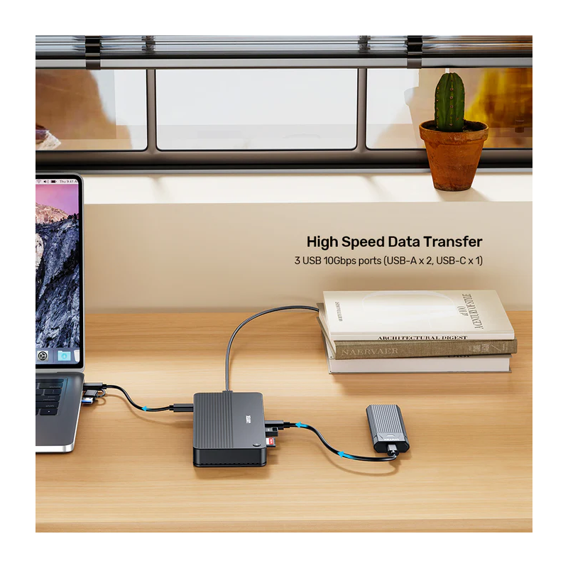 Unitek KVM Switch USB-C Dual 4K 60Hz HDMI & 100W PD (Displaylink) - D1103A - USB-C, Dual 4K 60Hz, HDMI & 100W PD, DisplayLink