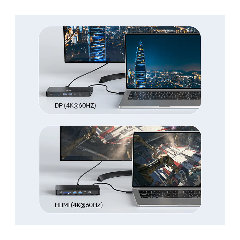 Unitek KVM Switch USB-C Dual 4K 60Hz HDMI & 100W PD (Displaylink) - D1103A - USB-C, Dual 4K 60Hz, HDMI & 100W PD, DisplayLink