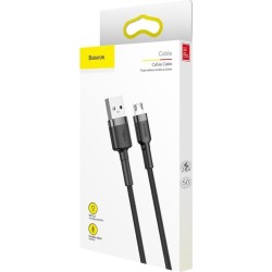 Baseus Cable MicroUSB to USB-A Cafule - Braided 0.5m Black-Grey — Buy in Cyprus with Fast Delivery