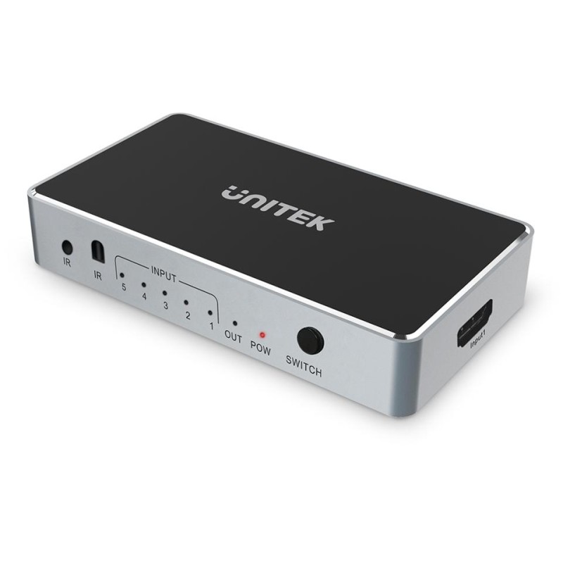 Unitek HDMI Switch - V1110A - 4K HDMI Switch 5in-1out — Buy in Cyprus with Fast Delivery