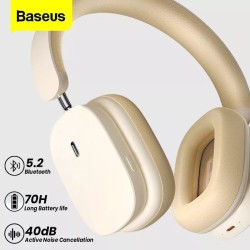 Baseus Bowie - H1 - Noise Cancelling Wireless Headphones White — Buy in Cyprus with Fast Delivery