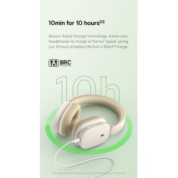 Baseus Bowie - H1 - Noise Cancelling Wireless Headphones White — Buy in Cyprus with Fast Delivery