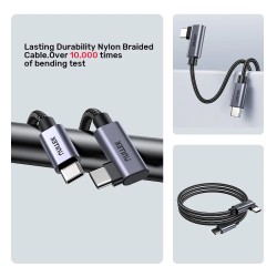 Unitek MC USB-C Cable - C14123BK-1M - PD100W L-Shape 1.0m — Buy in Cyprus with Fast Delivery