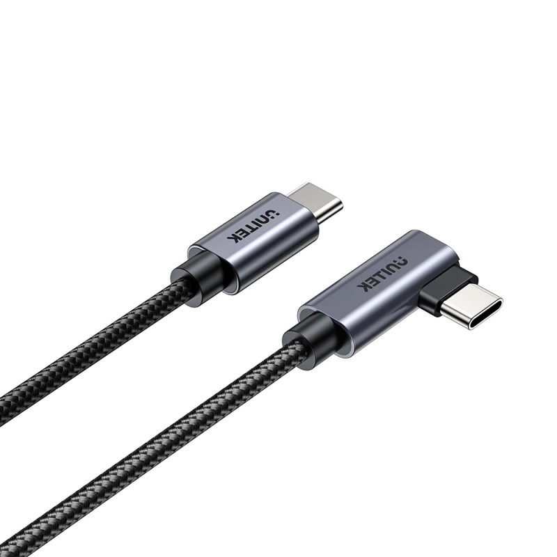 Unitek MC USB-C Cable - C14123BK-1M - PD100W L-Shape 1.0m — Buy in Cyprus with Fast Delivery