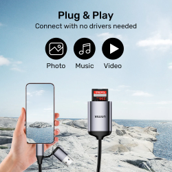 Unitek Card Reader - R1018E - Super Fast Card Reader Up to 312mb s USB-A C Supports SD MicroSD
