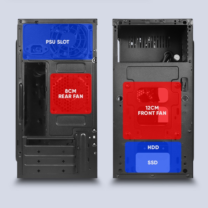 Alcatroz PC Case M-ATX FUTURA MILLENIA - M200 - with 235W PSU — Buy in Cyprus with Fast Delivery