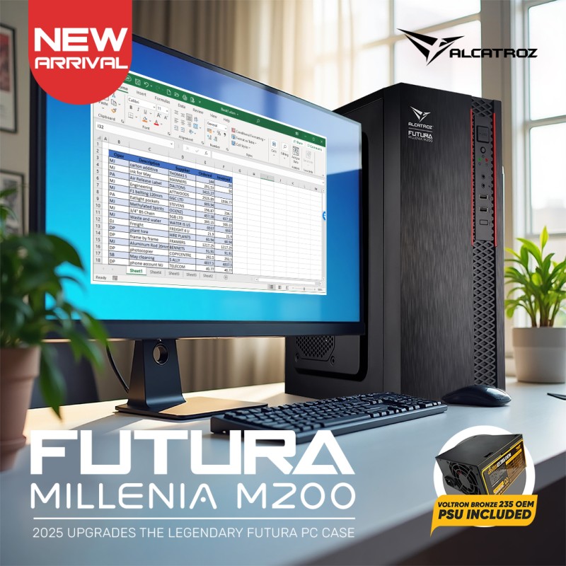 Alcatroz PC Case M-ATX FUTURA MILLENIA - M200 - with 235W PSU — Buy in Cyprus with Fast Delivery