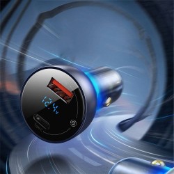 Baseus Digital Display Dual USB Car Charger 63W - Digital Display, Dual USB, 63W — Buy in Cyprus with Fast Delivery