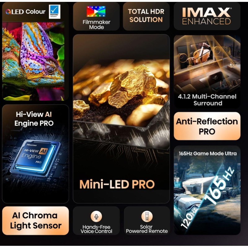 Hisense TV - 55U8Q - 55'' 4K Smart QLED MINI LED 144Hz TV — Buy in Cyprus with Fast Delivery