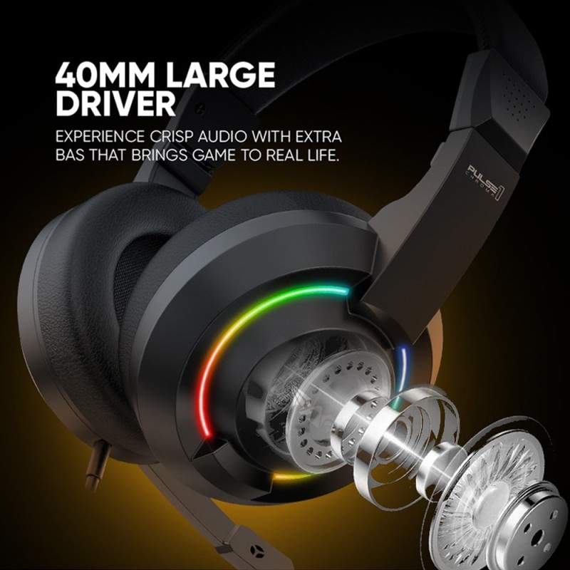 Armaggeddon Headset - PULSE 1 - Chroma Gaming Headset 3.5mm 2.1 40mm Black — Buy in Cyprus with Fast Delivery