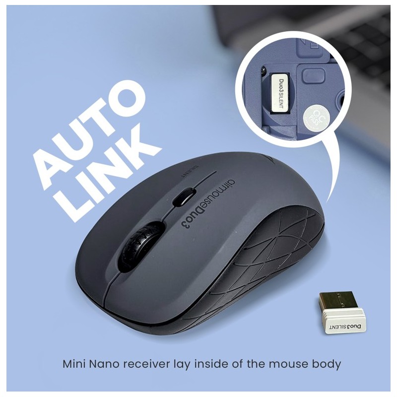 Alcatroz Mouse - AIRMOUSE DUO 3 - Wireless & Bluetooth Silent Black — Buy in Cyprus with Fast Delivery