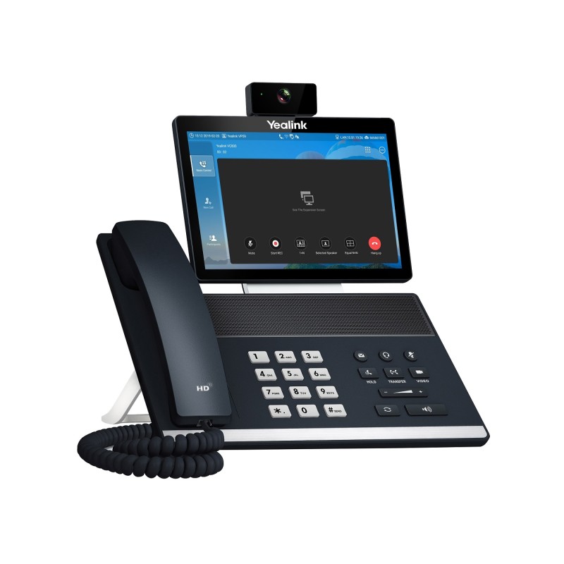 Yealink MS Teams Video Phone with 8.0'' Touch Screen, Camera, HDMI, USB, Bluetooth, Wi-Fi & Hybrid Mode VP59 TEAMS