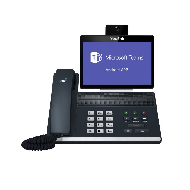 Yealink MS Teams Video Phone with 8.0'' Touch Screen, Camera, HDMI, USB, Bluetooth, Wi-Fi & Hybrid Mode VP59 TEAMS