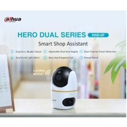 Dahua IP Indoor 5.0MP Wifi PT Dome - H5D-5F - Dual Lens — Buy in Cyprus with Fast Delivery